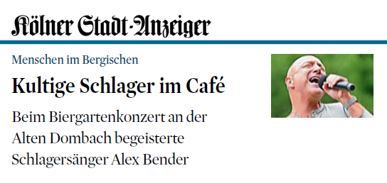 Alex Bender – Kultiger Schlager im Café 2023